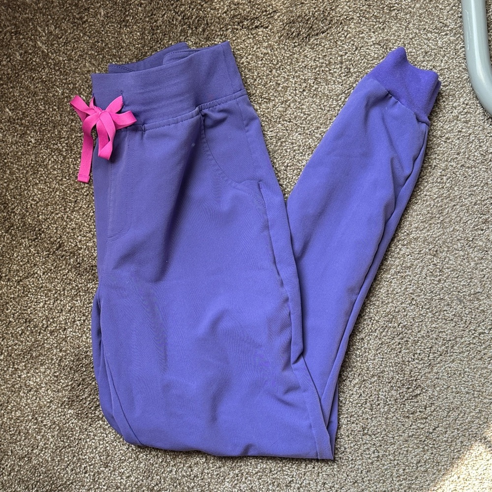 FIGS High Waisted Purple Joggers